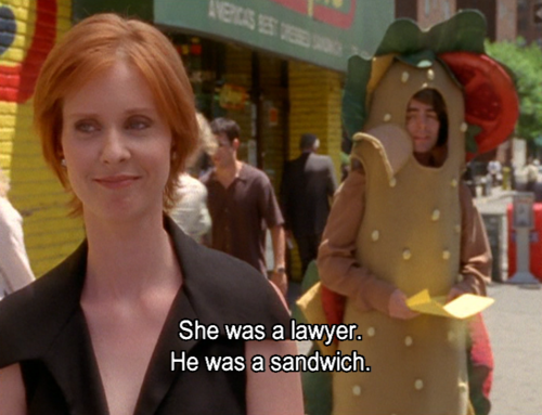 She was a lawyer he was a sandwich