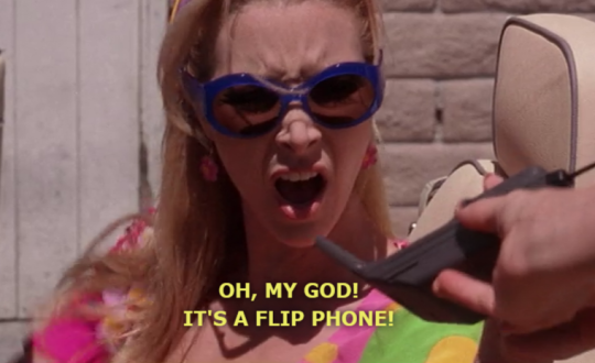 Oh my god! It's a flip phone!