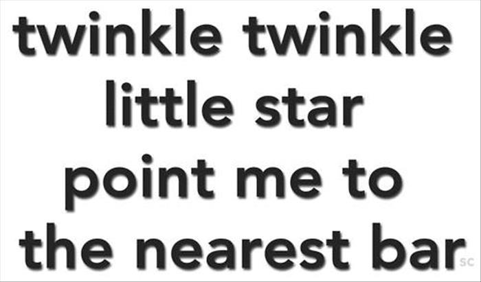 Twinkle twinkle little star point me to the nearest bar