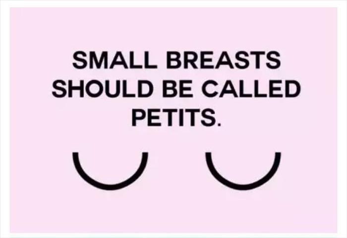 Small breasts should be called petits