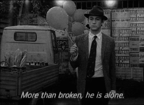 More that broken, he's alone