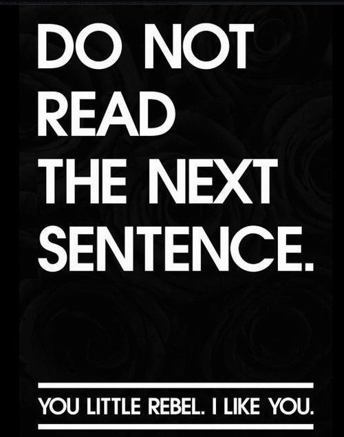 Do not read the next sentence