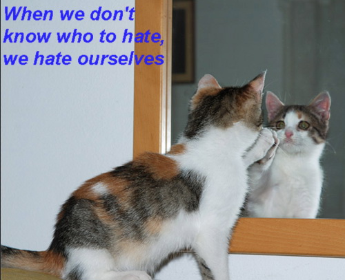 When we don't know who to hate we hate ourselves